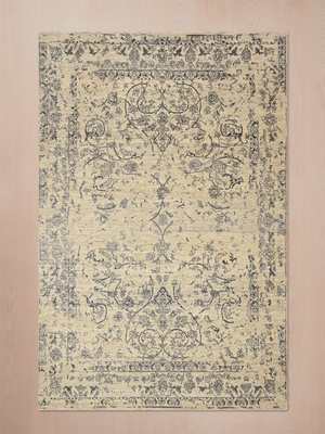 Veda Wool & Bamboo Silk Hand-Knotted Rug - Khaki