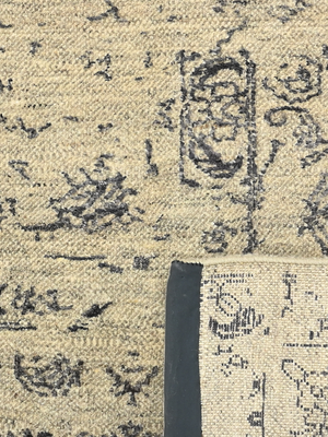 Veda Wool & Bamboo Silk Hand-Knotted Rug - Khaki