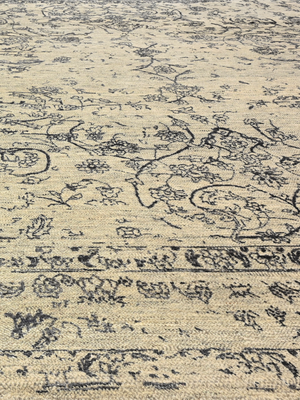 Veda Wool & Bamboo Silk Hand-Knotted Rug - Khaki