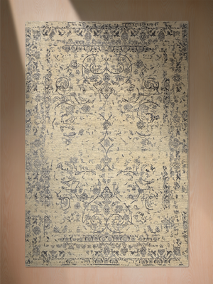 Veda Wool & Bamboo Silk Hand-Knotted Rug - Khaki