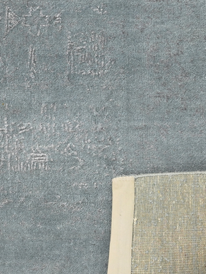 Tirren Hand-knotted Wool & Bamboo Silk Rug - Folkstone Grey