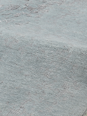 Tirren Hand-knotted Wool & Bamboo Silk Rug - Folkstone Grey