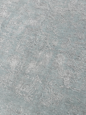 Tirren Hand-knotted Wool & Bamboo Silk Rug - Folkstone Grey