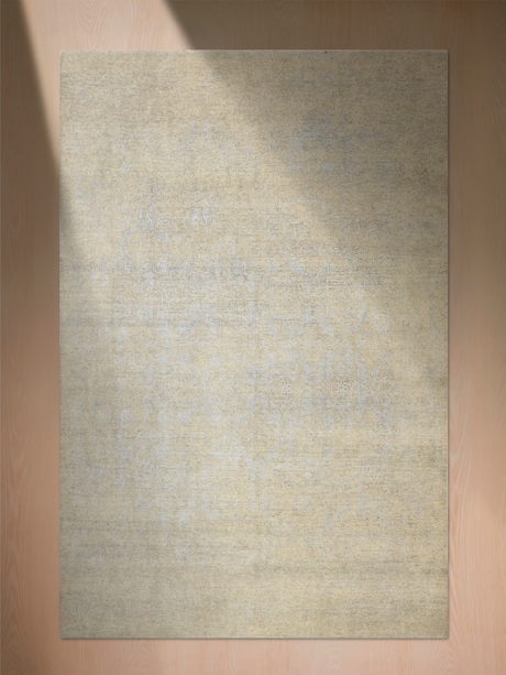 Kenil Wool & Bamboo Silk Hand-Knotted Rug - Beige