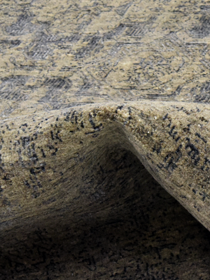 Ambrin Hand-knotted Wool & Bamboo Silk Rug - Khaki