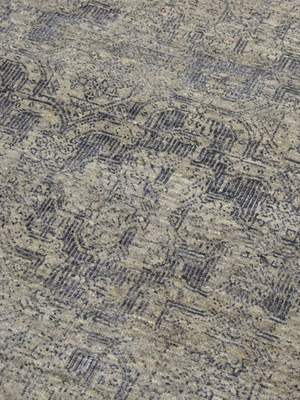 Ambrin Hand-knotted Wool & Bamboo Silk Rug - Khaki
