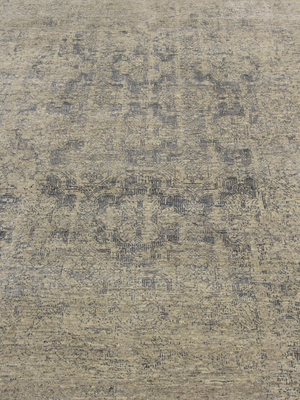 Ambrin Hand-knotted Wool & Bamboo Silk Rug - Khaki