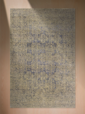 Ambrin Hand-knotted Wool & Bamboo Silk Rug - Khaki