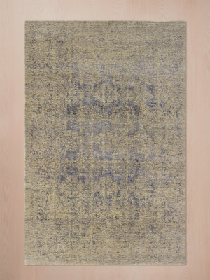 Ambrin Hand-knotted Wool & Bamboo Silk Rug - Khaki
