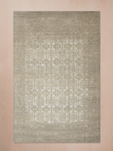 Kavi Wool & Bamboo Silk Hand-Knotted Rug - Khaki