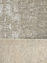 Kavi Wool & Bamboo Silk Hand-Knotted Rug - Khaki