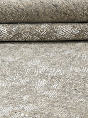 Kavi Wool & Bamboo Silk Hand-Knotted Rug - Khaki