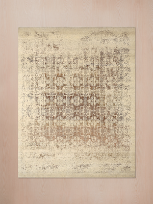 Kavi Wool & Bamboo Silk Hand-Knotted Rug - Off White