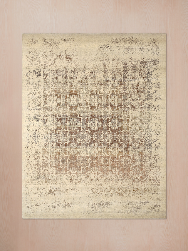 Kavi Wool & Bamboo Silk Hand-Knotted Rug - Off White