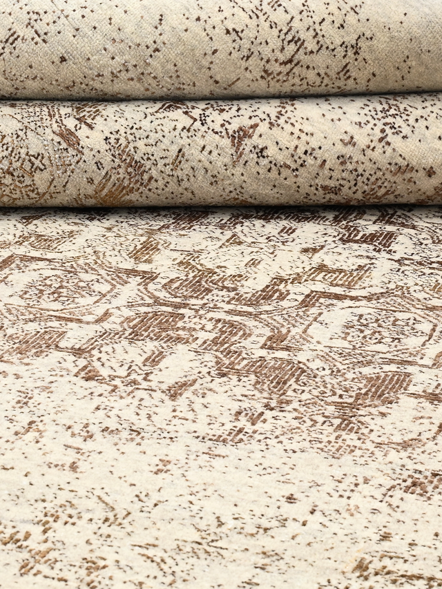 Kavi Wool & Bamboo Silk Hand-Knotted Rug - Off White