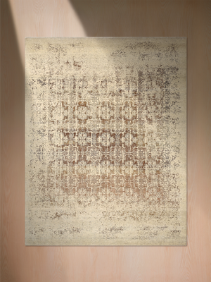 Kavi Wool & Bamboo Silk Hand-Knotted Rug - Off White