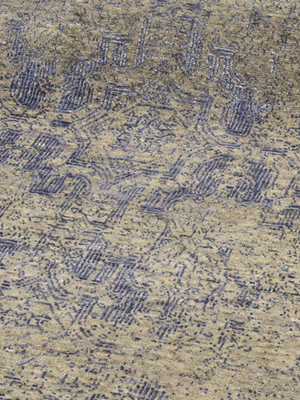 Corven Hand-knotted Wool & Bamboo Silk Rug - Khaki