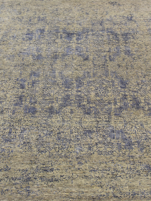 Corven Hand-knotted Wool & Bamboo Silk Rug - Khaki