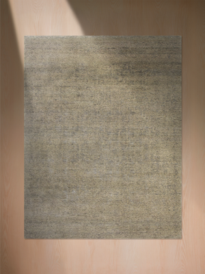 Navira Hand-knotted Wool & Bamboo Silk Rug - Khaki