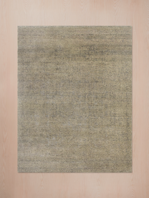 Navira Hand-knotted Wool & Bamboo Silk Rug - Khaki