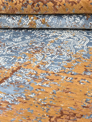 Oryn Hand-knotted Wool & Bamboo Silk Rug - Rust