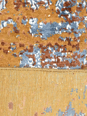 Oryn Hand-knotted Wool & Bamboo Silk Rug - Rust