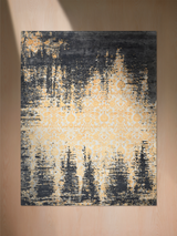 Ravell Hand-Knotted Wool & Bamboo Silk Rug - Charcoal