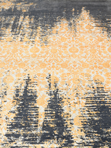 Ravell Hand-Knotted Wool & Bamboo Silk Rug - Charcoal