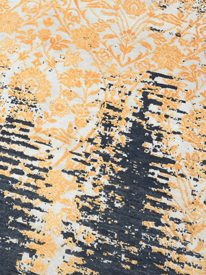 Ravell Hand-Knotted Wool & Bamboo Silk Rug - Charcoal