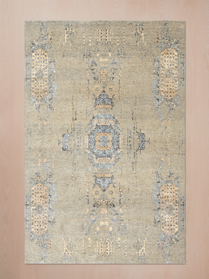 Tara Wool & Bamboo Silk Hand-Knotted Rug - Beige