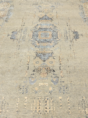 Tara Wool & Bamboo Silk Hand-Knotted Rug - Beige