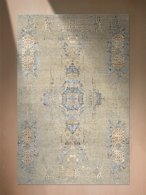 Tara Wool & Bamboo Silk Hand-Knotted Rug - Beige