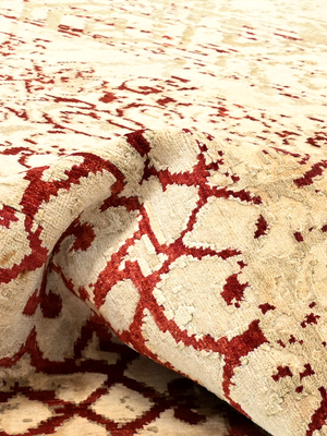 Renwick Hand-knotted Wool & Bamboo Silk Rug - Beige