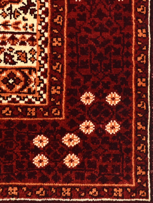 Zafira Hand-Knotted Wool & Bamboo Silk Rug - Burgundy