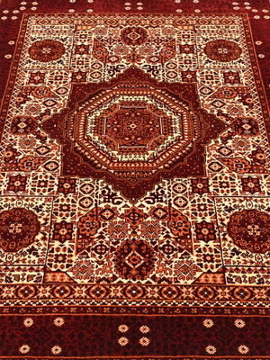 Zafira Hand-Knotted Wool & Bamboo Silk Rug - Burgundy