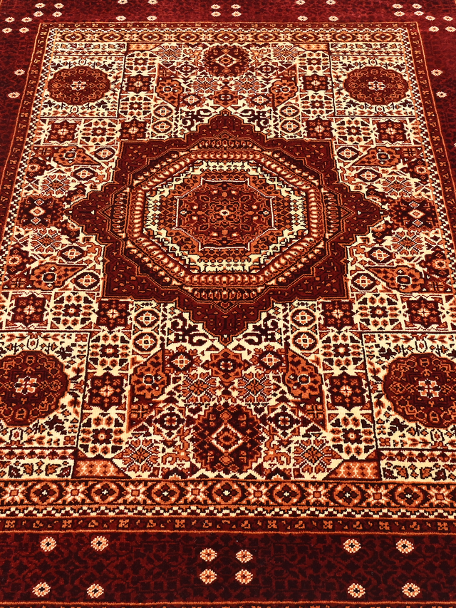 Zafira Hand-Knotted Wool & Bamboo Silk Rug - Burgundy