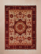 Zafira Hand-Knotted Wool & Bamboo Silk Rug - Burgundy