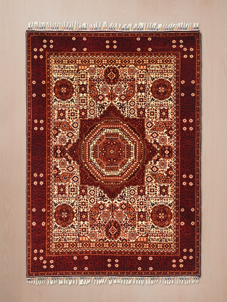 Zafira Hand-Knotted Wool & Bamboo Silk Rug - Burgundy