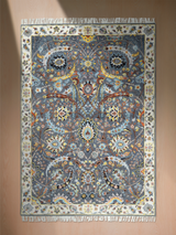 Kavro Hand-Knotted Wool & Bamboo Silk Rug - Grey