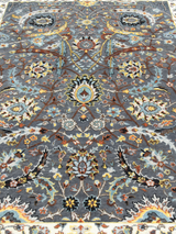 Kavro Hand-Knotted Wool & Bamboo Silk Rug - Grey