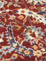 Kavro Hand-Knotted Wool & Bamboo Silk Rug - Burgundy