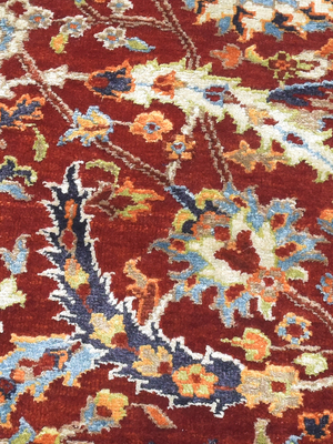 Kavro Hand-Knotted Wool & Bamboo Silk Persian Rug - Burgundy