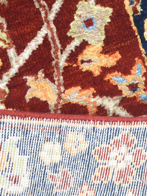 Kavro Hand-Knotted Wool & Bamboo Silk Persian Rug - Burgundy