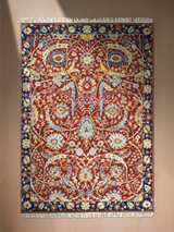 Kavro Hand-Knotted Wool & Bamboo Silk Rug - Burgundy