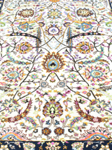 Kavro Hand-Knotted Wool & Bamboo Silk Rug - Off-White