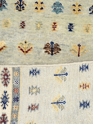 Torin Hand-Knotted Wool & Bamboo Silk Persian Rug - Grey