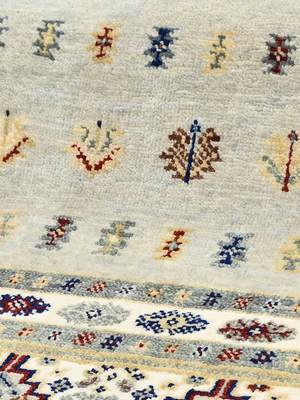 Torin Hand-Knotted Wool & Bamboo Silk Persian Rug - Grey