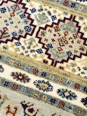 Torin Hand-Knotted Wool & Bamboo Silk Persian Rug - Grey