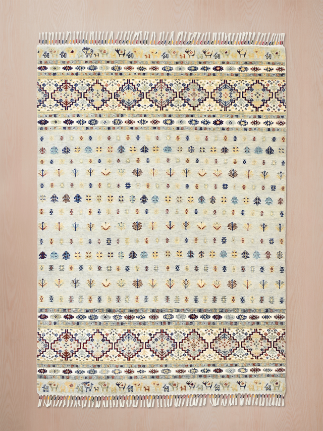 Torin Hand-Knotted Wool & Bamboo Silk Rug - Grey