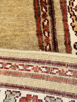 Sarev Hand-Knotted Wool & Bamboo Silk Persian Rug - Sand